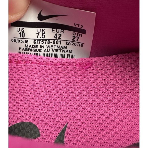 Nike Odyssey React 2 Flyknit Womens Running Shoes Size 10 Gray Pink CI7578-001 - Picture 11 of 11